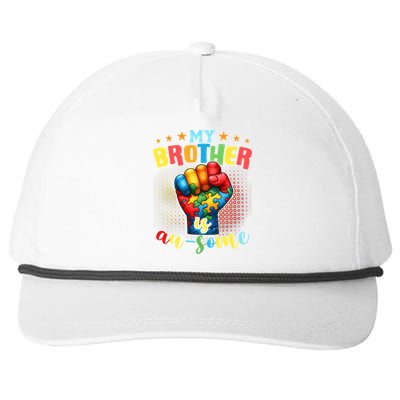 Autism Awareness Month And Brother Acceptance Autism Gift Snapback Five-Panel Rope Hat