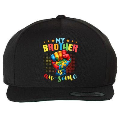 Autism Awareness Month And Brother Acceptance Autism Gift Wool Snapback Cap