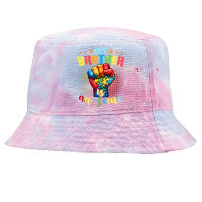 Autism Awareness Month And Brother Acceptance Autism Gift Tie-Dyed Bucket Hat