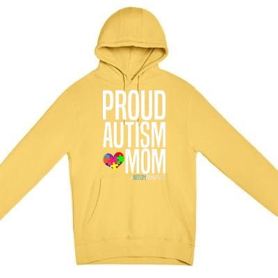 Autism Awareness Month Proud Autism Mom Gift Premium Pullover Hoodie