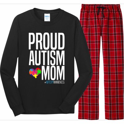 Autism Awareness Month Proud Autism Mom Gift Long Sleeve Pajama Set