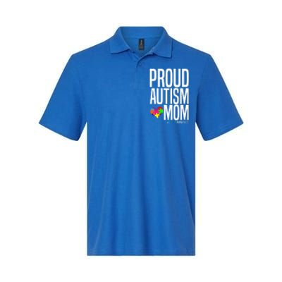 Autism Awareness Month Proud Autism Mom Gift Softstyle Adult Sport Polo