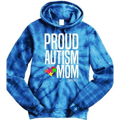 Autism Awareness Month Proud Autism Mom Gift Tie Dye Hoodie