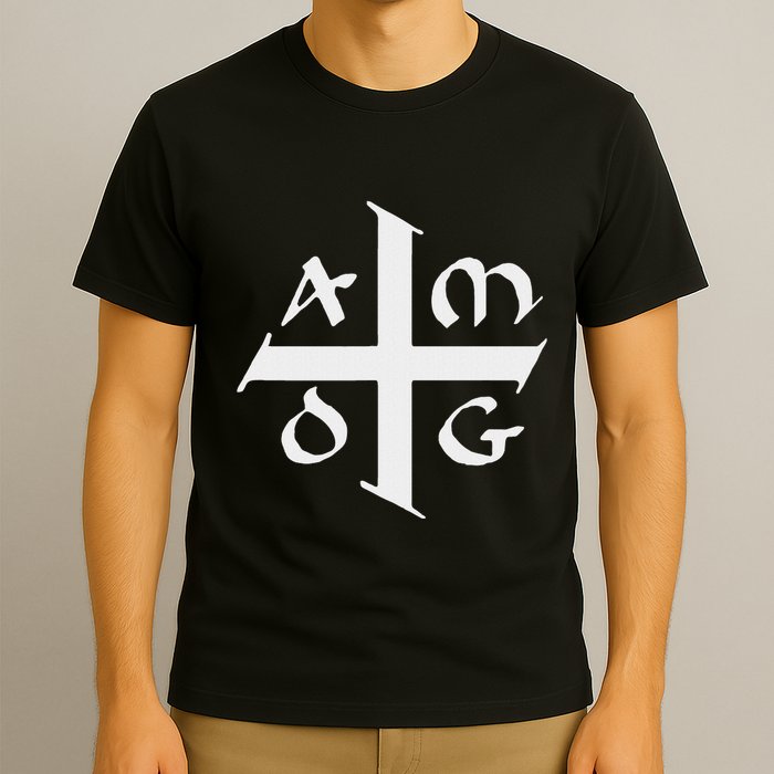 Amdg Ad Majorem Dei Gloriam Big Jesuit Cross T-Shirt
