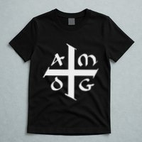 Amdg Ad Majorem Dei Gloriam Big Jesuit Cross T-Shirt