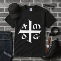 Amdg Ad Majorem Dei Gloriam Big Jesuit Cross Tall T-Shirt