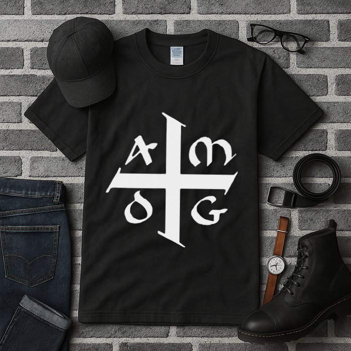 Amdg Ad Majorem Dei Gloriam Big Jesuit Cross Tall T-Shirt