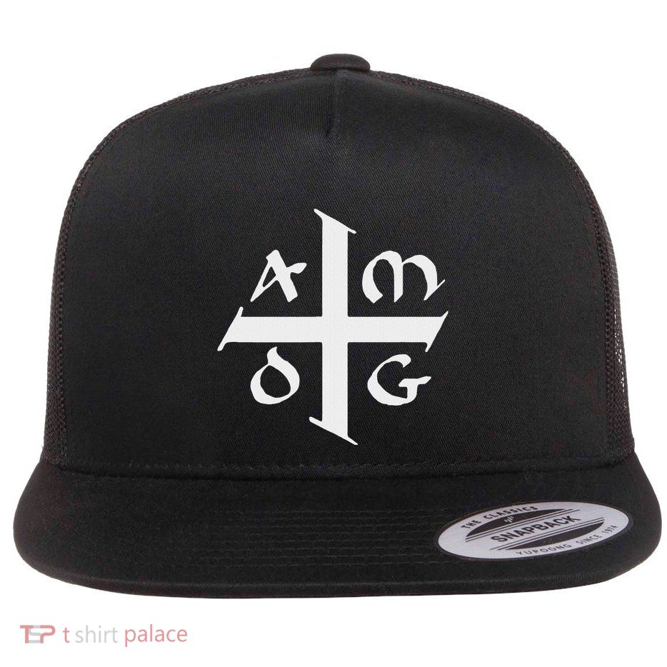 Amdg Ad Majorem Dei Gloriam Big Jesuit Cross Flatbill Hat