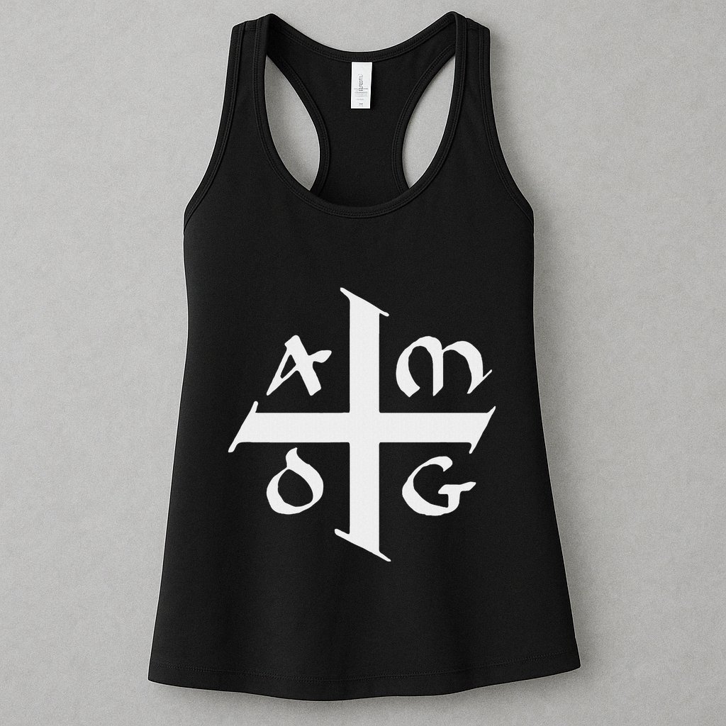 Amdg Ad Majorem Dei Gloriam Big Jesuit Cross Womens Tank Top