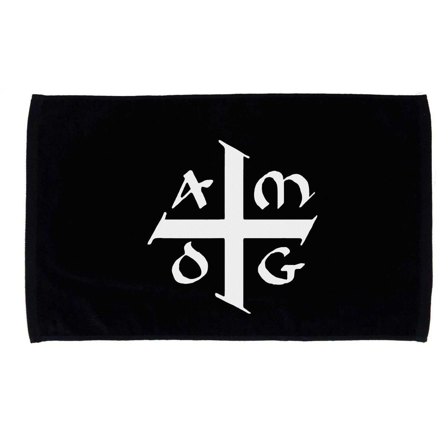 Amdg Ad Majorem Dei Gloriam Big Jesuit Cross Microfiber Hand Towel