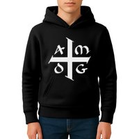 Amdg Ad Majorem Dei Gloriam Big Jesuit Cross Kids Hoodie