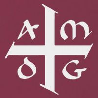 Amdg Ad Majorem Dei Gloriam Big Jesuit Cross 16oz Travel Tumbler