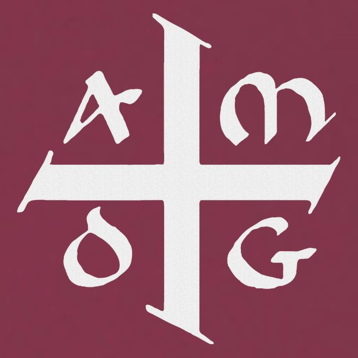 Amdg Ad Majorem Dei Gloriam Big Jesuit Cross 16oz Travel Tumbler