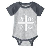 Amdg Ad Majorem Dei Gloriam Big Jesuit Cross Infant Baby Jersey Bodysuit