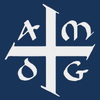 Amdg Ad Majorem Dei Gloriam Big Jesuit Cross Infant Baby Jersey Bodysuit