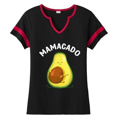 Avocado Art Mama Mom Vegan Guacamole Avocado Lover Ladies Halftime Notch Neck Tee