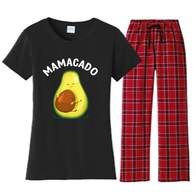 Avocado Art Mama Mom Vegan Guacamole Avocado Lover Women's Flannel Pajama Set