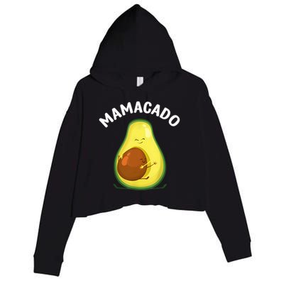 Avocado Art Mama Mom Vegan Guacamole Avocado Lover Crop Fleece Hoodie