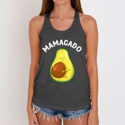 Avocado Art Mama Mom Vegan Guacamole Avocado Lover Women's Knotted Racerback Tank