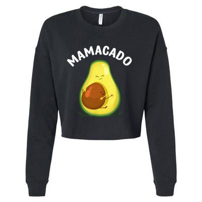 Avocado Art Mama Mom Vegan Guacamole Avocado Lover Cropped Pullover Crew