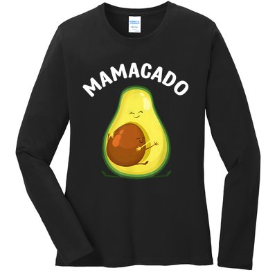 Avocado Art Mama Mom Vegan Guacamole Avocado Lover Ladies Long Sleeve Shirt