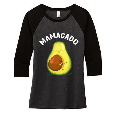 Avocado Art Mama Mom Vegan Guacamole Avocado Lover Women's Tri-Blend 3/4-Sleeve Raglan Shirt