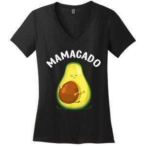 Avocado Art Mama Mom Vegan Guacamole Avocado Lover Women's V-Neck T-Shirt