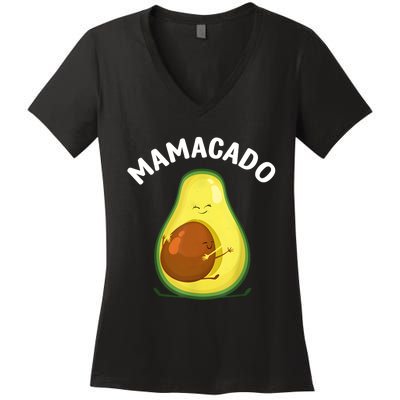 Avocado Art Mama Mom Vegan Guacamole Avocado Lover Women's V-Neck T-Shirt