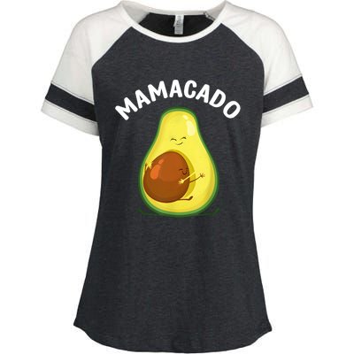 Avocado Art Mama Mom Vegan Guacamole Avocado Lover Enza Ladies Jersey Colorblock Tee