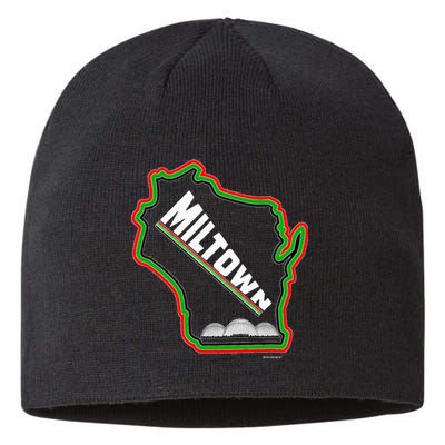 African American Multicolor Wisconsin Miltown Map Sustainable Beanie