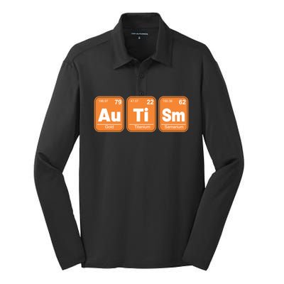 Autistic Awareness Month Elets Periodic Table Autism Day Cool Gift Silk Touch Performance Long Sleeve Polo