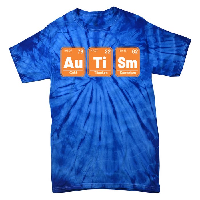 Autistic Awareness Month Elets Periodic Table Autism Day Cool Gift Tie-Dye T-Shirt