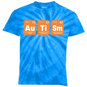 Autistic Awareness Month Elets Periodic Table Autism Day Cool Gift Kids Tie-Dye T-Shirt