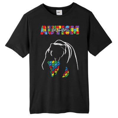 Autism Awareness Mom Accept Autistic Son Daughter Mama Bear Cool Gift Tall Fusion ChromaSoft Performance T-Shirt