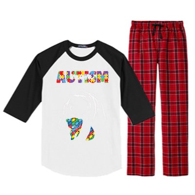 Autism Awareness Mom Accept Autistic Son Daughter Mama Bear Cool Gift Raglan Sleeve Pajama Set