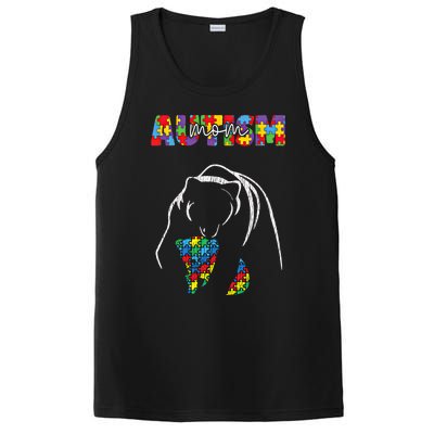 Autism Awareness Mom Accept Autistic Son Daughter Mama Bear Cool Gift PosiCharge Competitor Tank