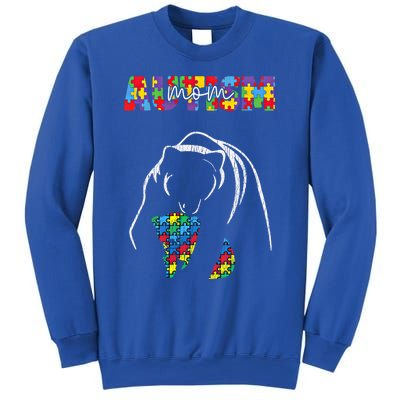 Autism Awareness Mom Accept Autistic Son Daughter Mama Bear Cool Gift Sweatshirt