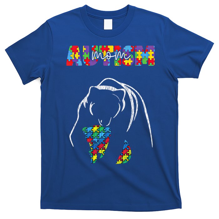 Autism Awareness Mom Accept Autistic Son Daughter Mama Bear Cool Gift T-Shirt