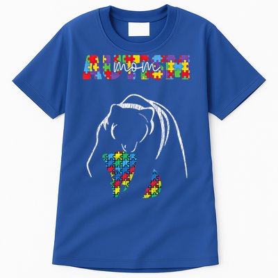 Autism Awareness Mom Accept Autistic Son Daughter Mama Bear Cool Gift Tall T-Shirt