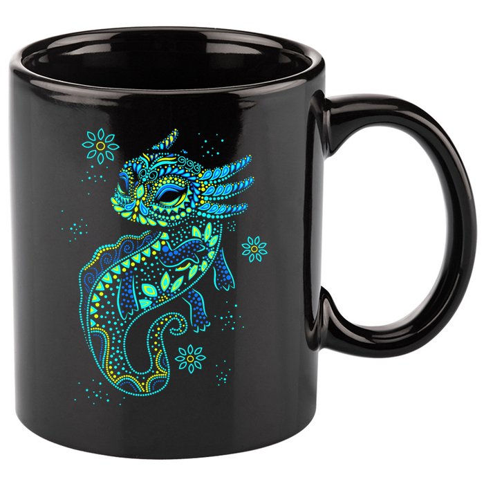 Axolotl Aztec Mexican Salamander Mexico  11oz C Handle Ceramic Mug