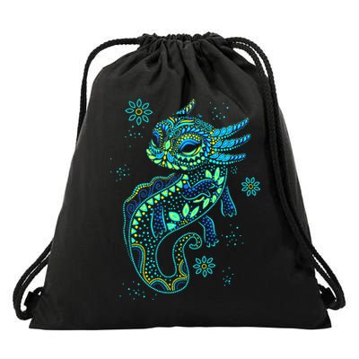 Axolotl Aztec Mexican Salamander Mexico  Drawstring Bag