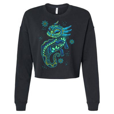 Axolotl Aztec Mexican Salamander Mexico  Cropped Pullover Crew