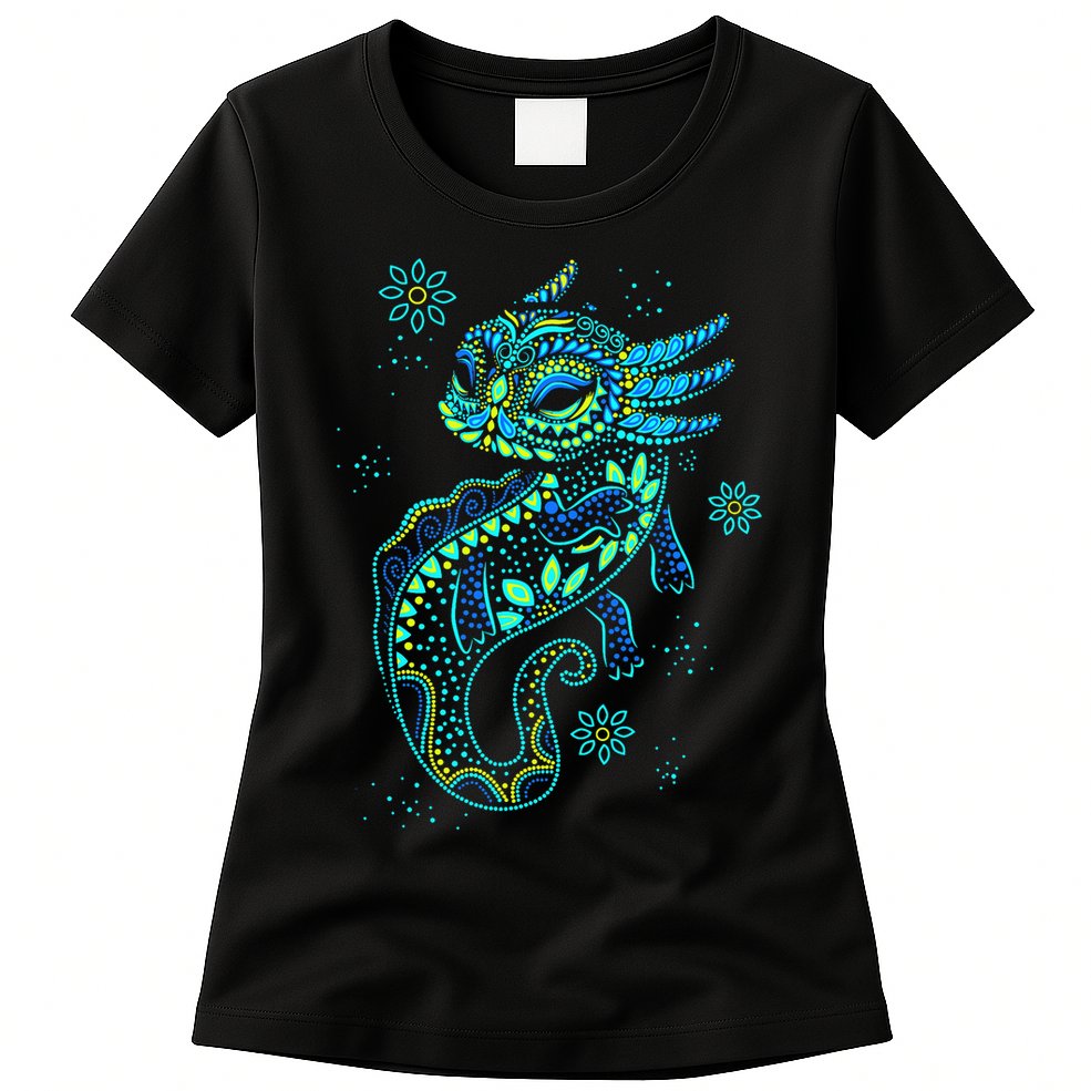 Axolotl Aztec Mexican Salamander Mexico  Womens T-Shirt