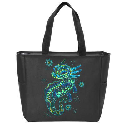 Axolotl Aztec Mexican Salamander Mexico  Zip Tote Bag