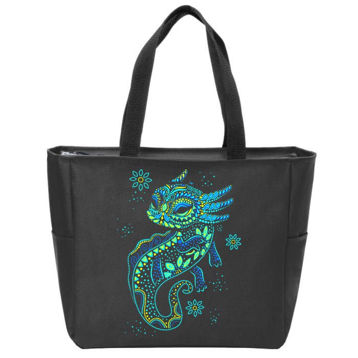Axolotl Aztec Mexican Salamander Mexico  Zip Tote Bag