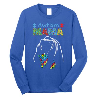 Autism Awareness Mom Mother Autistic Awareness Mama Bear Funny Gift Long Sleeve Shirt