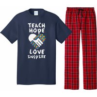 Autistic Awareness Month Teacher Teach Hope Love Autism Day Pajama Set