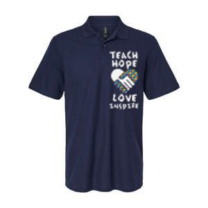 Autistic Awareness Month Teacher Teach Hope Love Autism Day Softstyle Adult Sport Polo