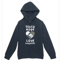 Autistic Awareness Month Teacher Teach Hope Love Autism Day Urban Pullover Hoodie