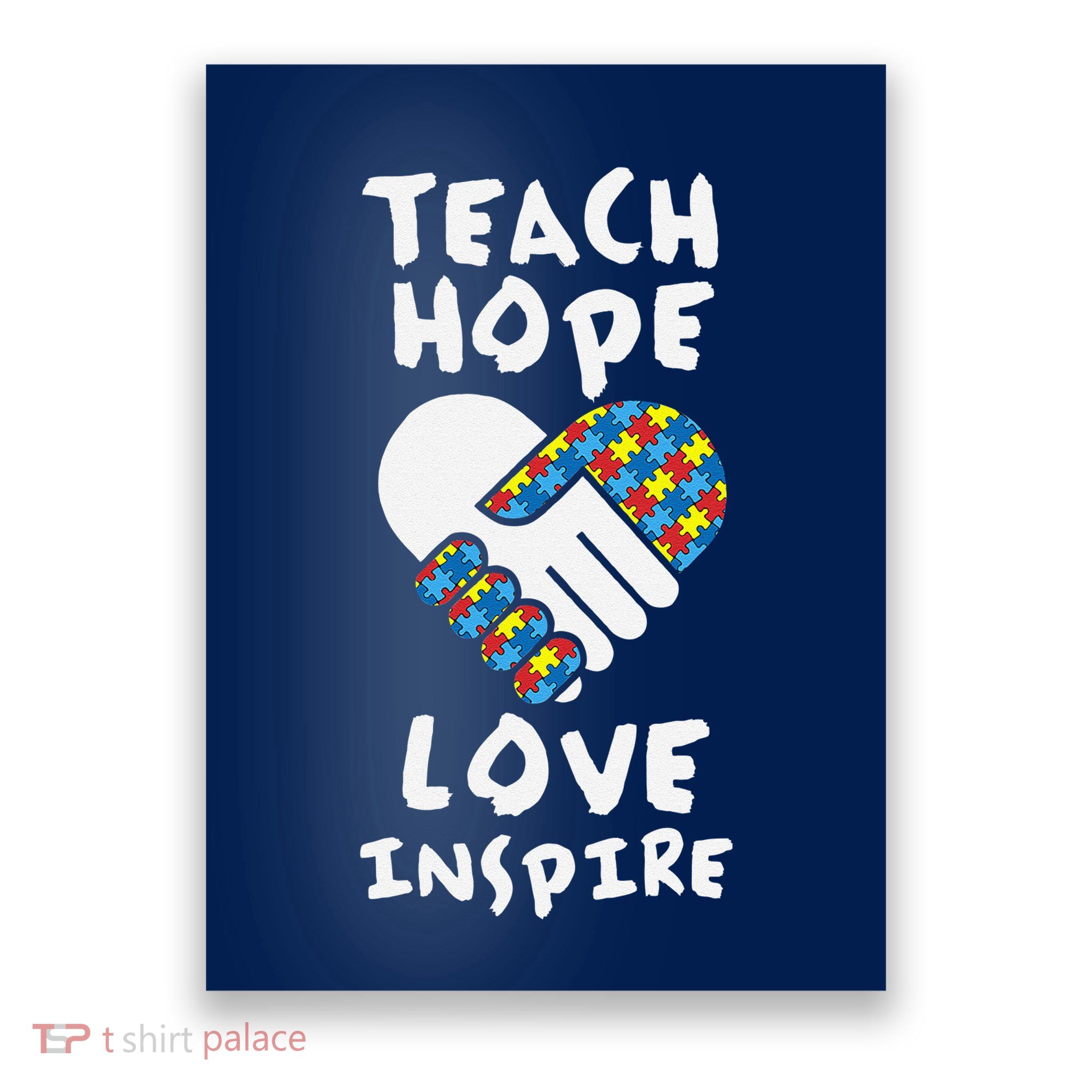 Autistic Awareness Month Teacher Teach Hope Love Autism Day Poster